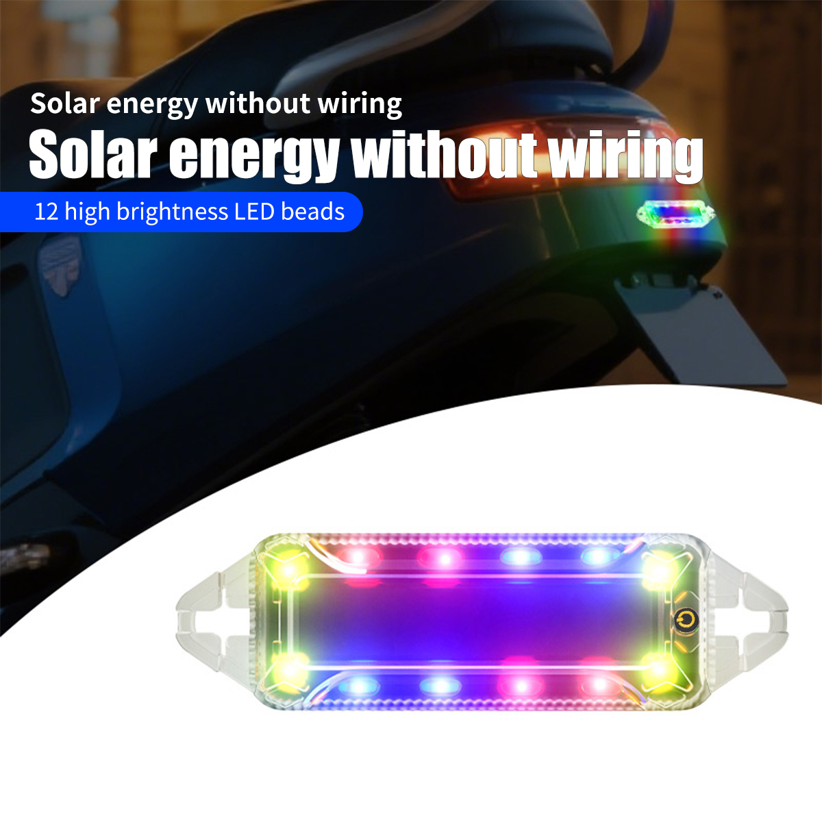 Sos Light Strobe - 1pc Wireless LED Solar Powered Strobe