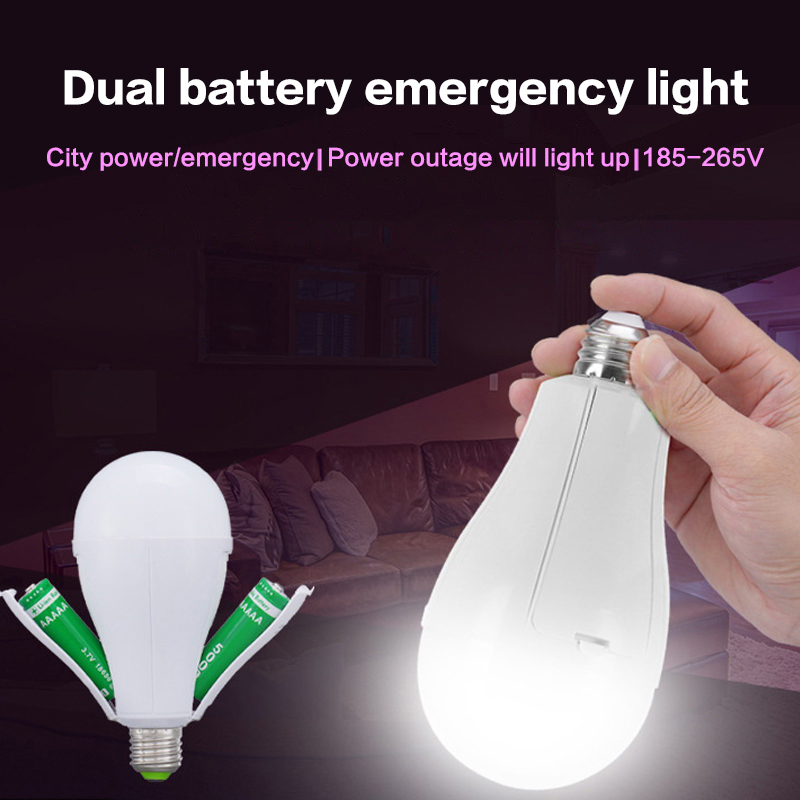 Solar Emergency Charger - 20W E27 Rechargeable Emergency LED Bulb,