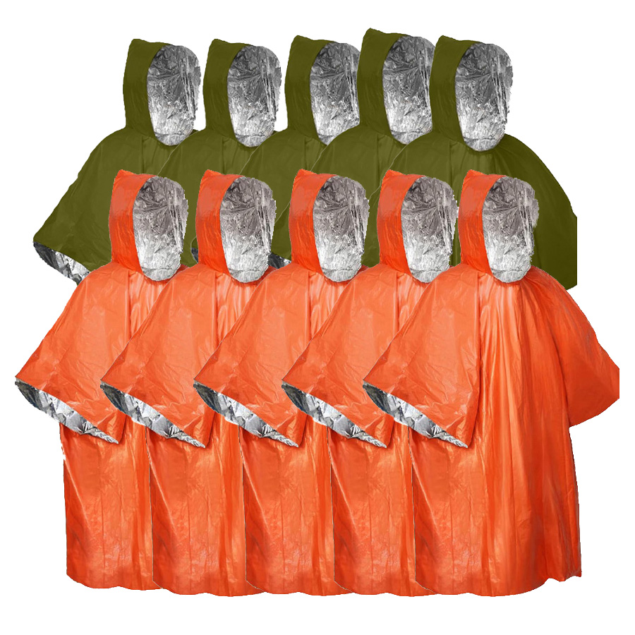 3/5-Pack Emergency Poncho Set  - огляд і ціна Emergency Poncho Rain