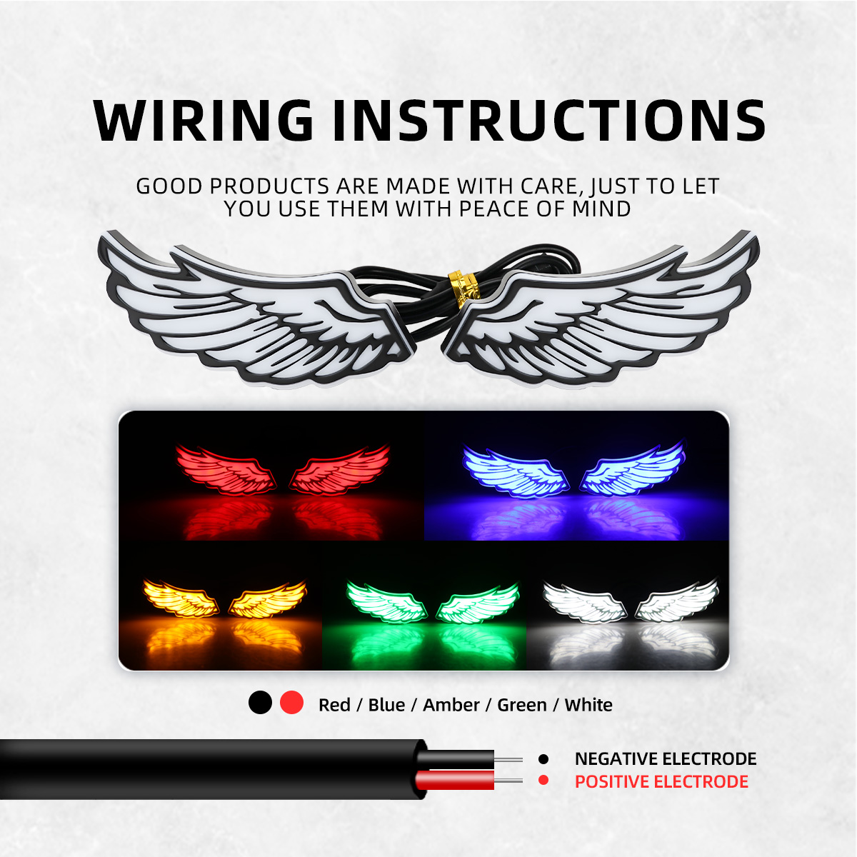 1Pair Motorcycle Angel Wings L - огляд і ціна Sos Light Strobe